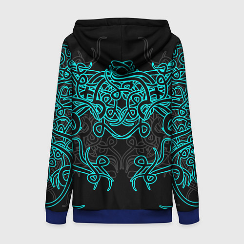 Женская толстовка на молнии Узоры магия / 3D-Синий – фото 2