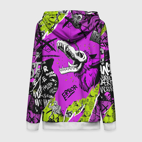 Женская толстовка на молнии Watch Dogs: Legion / 3D-Белый – фото 2