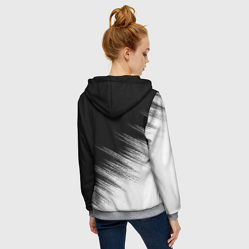Женская толстовка на молнии Амбрелла / 3D-Меланж – фото 4