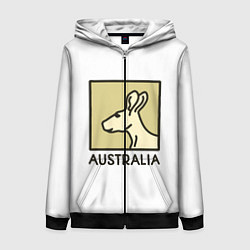 Толстовка на молнии женская Australia, цвет: 3D-черный