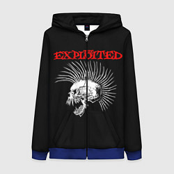 Толстовка на молнии женская The Exploited, цвет: 3D-синий