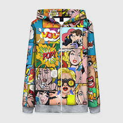 Женская толстовка на молнии Pop Art