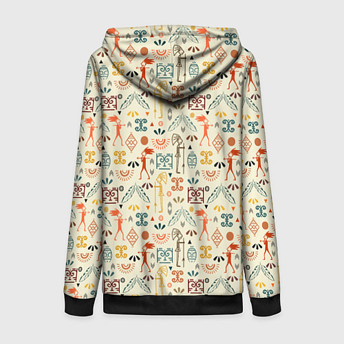 Женская толстовка на молнии Майя / 3D-Черный – фото 2