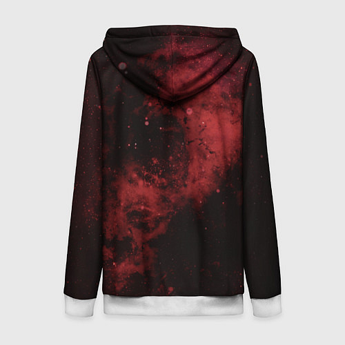 Женская толстовка на молнии Черный клевер / 3D-Белый – фото 2