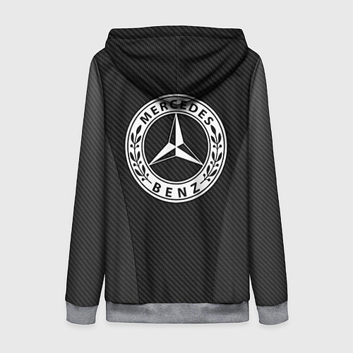 Женская толстовка на молнии MERCEDES-BENZ / 3D-Меланж – фото 2