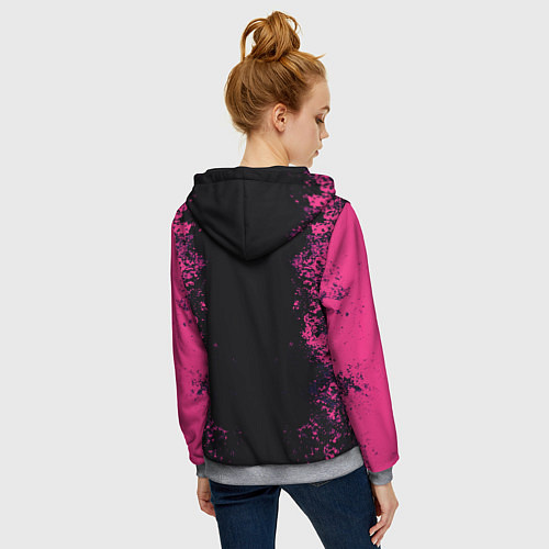 Женская толстовка на молнии AMONG US / 3D-Меланж – фото 4