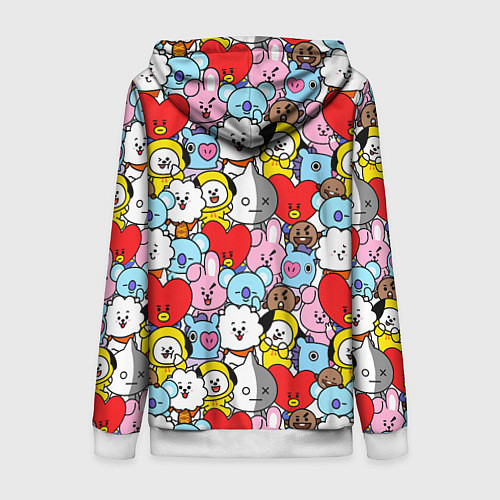 Женская толстовка на молнии BT21 BTS / 3D-Белый – фото 2