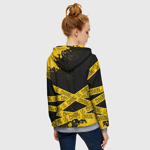 Женская толстовка на молнии AMONG US Амонг Ас / 3D-Меланж – фото 4