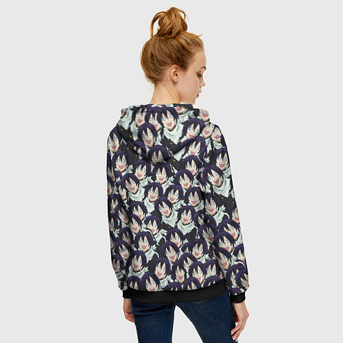 Женская толстовка на молнии ЯТО БЕЗДОМНЫЙ БОГ / 3D-Черный – фото 4