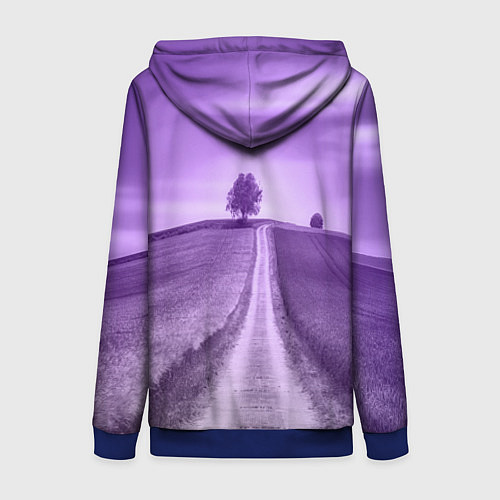 Женская толстовка на молнии Юки Конно / 3D-Синий – фото 2