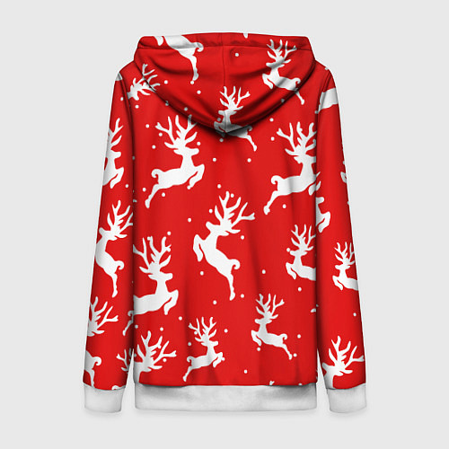 Женская толстовка на молнии Новый Год Среди Нас! / 3D-Белый – фото 2