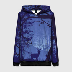 Толстовка на молнии женская ЛЕС, цвет: 3D-черный