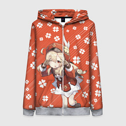 Толстовка на молнии женская GENSHIN IMPACT, цвет: 3D-меланж