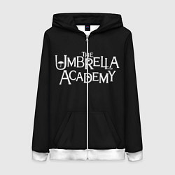 Толстовка на молнии женская Umbrella academy, цвет: 3D-белый