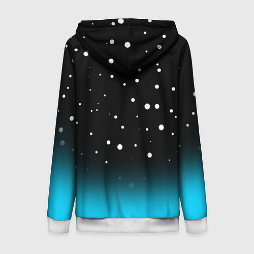 Женская толстовка на молнии HOLLOW KNIGHT / 3D-Белый – фото 2