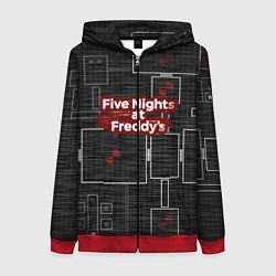 Толстовка на молнии женская Five Nights At Freddy, цвет: 3D-красный
