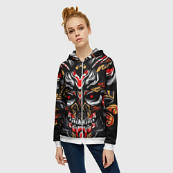 Толстовка на молнии женская Dark Knight, цвет: 3D-белый — фото 2