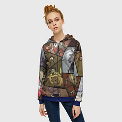Толстовка на молнии женская Dont Starve, цвет: 3D-синий — фото 2
