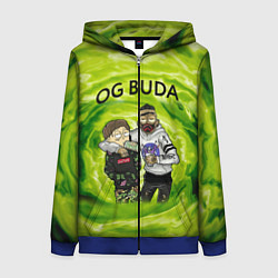 Толстовка на молнии женская Репер - OG Buda, цвет: 3D-синий