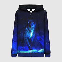 Толстовка на молнии женская Dark Wolf, цвет: 3D-синий