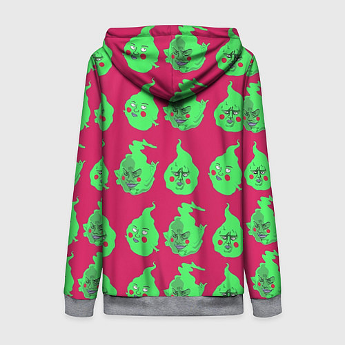 Женская толстовка на молнии Моб Психо 100 / 3D-Меланж – фото 2
