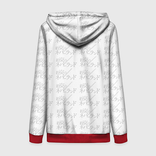 Женская толстовка на молнии Персонажи Обещанный Неверленд / 3D-Красный – фото 2