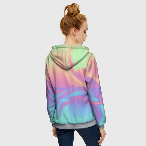 Женская толстовка на молнии Моб Психо 100 / 3D-Меланж – фото 4