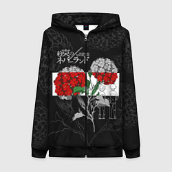 Толстовка на молнии женская Обещанный Неверленд Цветы Вида, цвет: 3D-черный