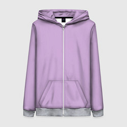 Женская толстовка на молнии Глициниевый цвет без рисунка