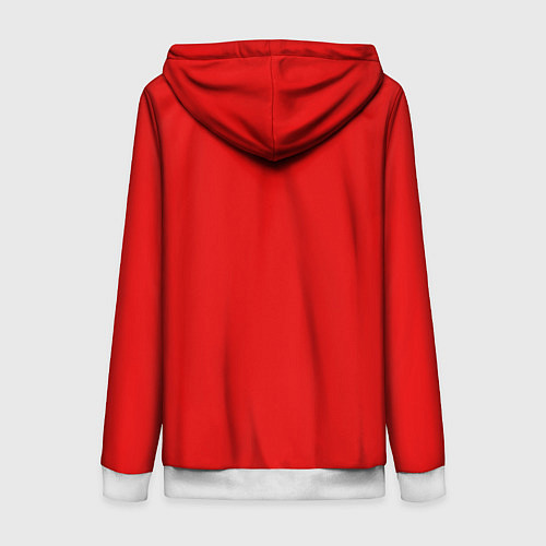 Женская толстовка на молнии КРАСНАЯ МАСКА / 3D-Белый – фото 2
