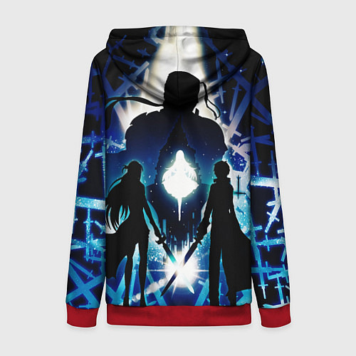 Женская толстовка на молнии Sword Art Online Кирито Асуна / 3D-Красный – фото 2