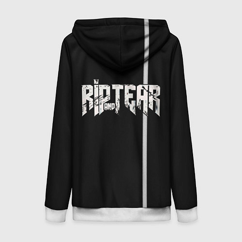 Женская толстовка на молнии Doom Rip and Tear / 3D-Белый – фото 2