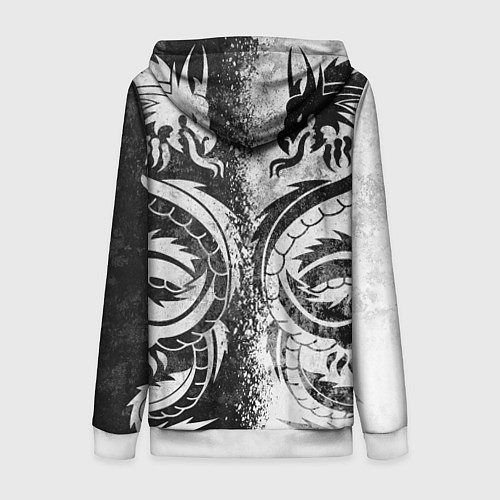 Женская толстовка на молнии ДРАКОНЫ DRAGONS / 3D-Белый – фото 2