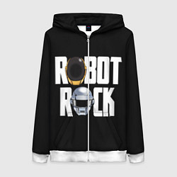 Толстовка на молнии женская Robot Rock, цвет: 3D-белый