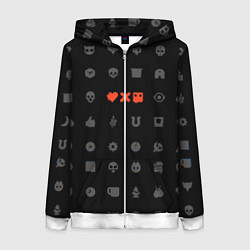 Толстовка на молнии женская Любовь, смерть и роботы, цвет: 3D-белый