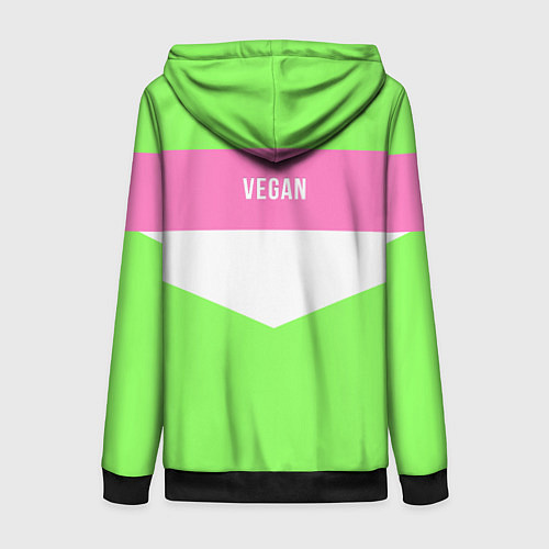 Женская толстовка на молнии Eat pussy Its vegan / 3D-Черный – фото 2