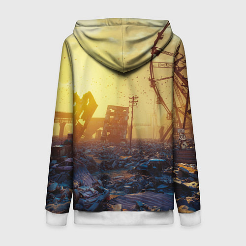 Женская толстовка на молнии Metro Exodus / 3D-Белый – фото 2