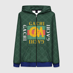 Толстовка на молнии женская GACHI GUCCI, цвет: 3D-синий