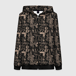 Толстовка на молнии женская Jazz, цвет: 3D-черный