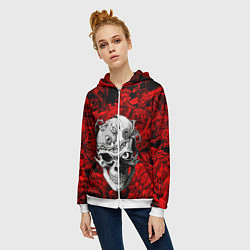 Толстовка на молнии женская BERSERK, цвет: 3D-белый — фото 2
