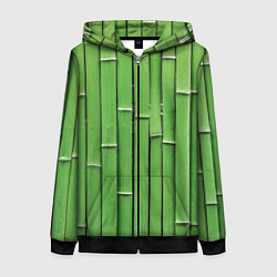 Толстовка на молнии женская Бамбук, цвет: 3D-черный