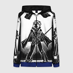 Толстовка на молнии женская Шаман Кинг, цвет: 3D-синий