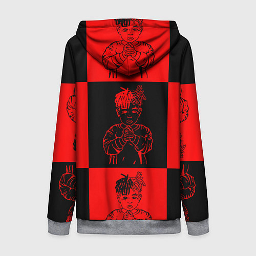 Женская толстовка на молнии XXXTENTACION LOVE / 3D-Меланж – фото 2