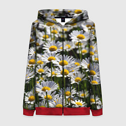 Женская толстовка на молнии Ромашки