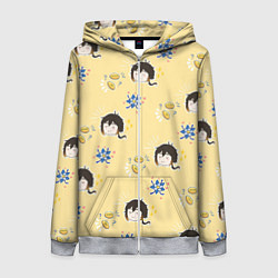 Толстовка на молнии женская Чиби Чжун Ли, цвет: 3D-меланж