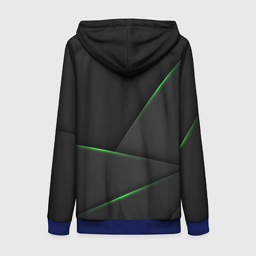 Женская толстовка на молнии КАРМАН / 3D-Синий – фото 2