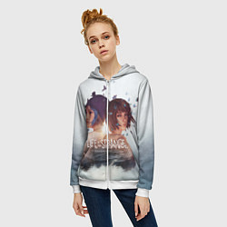 Толстовка на молнии женская Life is strange Remaster, цвет: 3D-белый — фото 2
