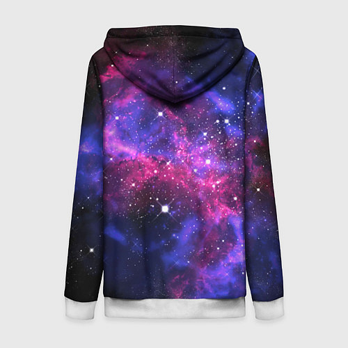 Женская толстовка на молнии Space Panda / 3D-Белый – фото 2