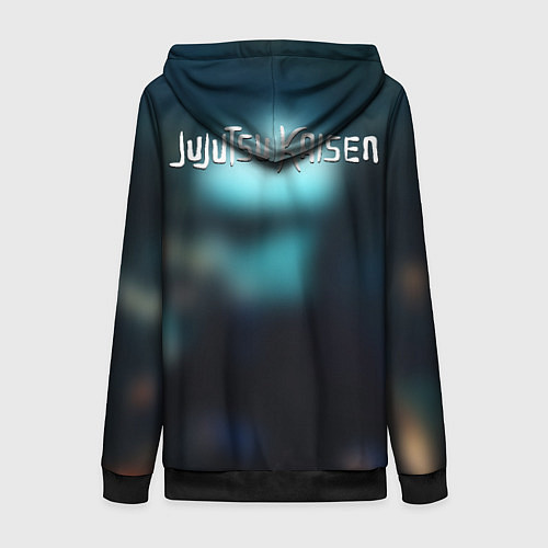 Женская толстовка на молнии Магическая битва / 3D-Черный – фото 2