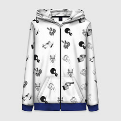 Женская толстовка на молнии Кровосток Паттерн Z